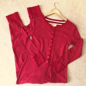 SALE 2 for $26 / 3 for $33 Red Polka Dot Onsie Pajamas / Lounge, Women's Medium